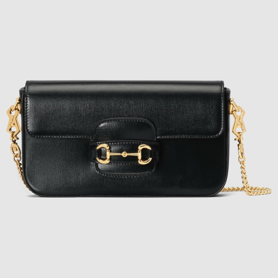 Femme GUCCI Mini Sacs | Mini Sac Gucci Horsebit1955 Cuir Noir